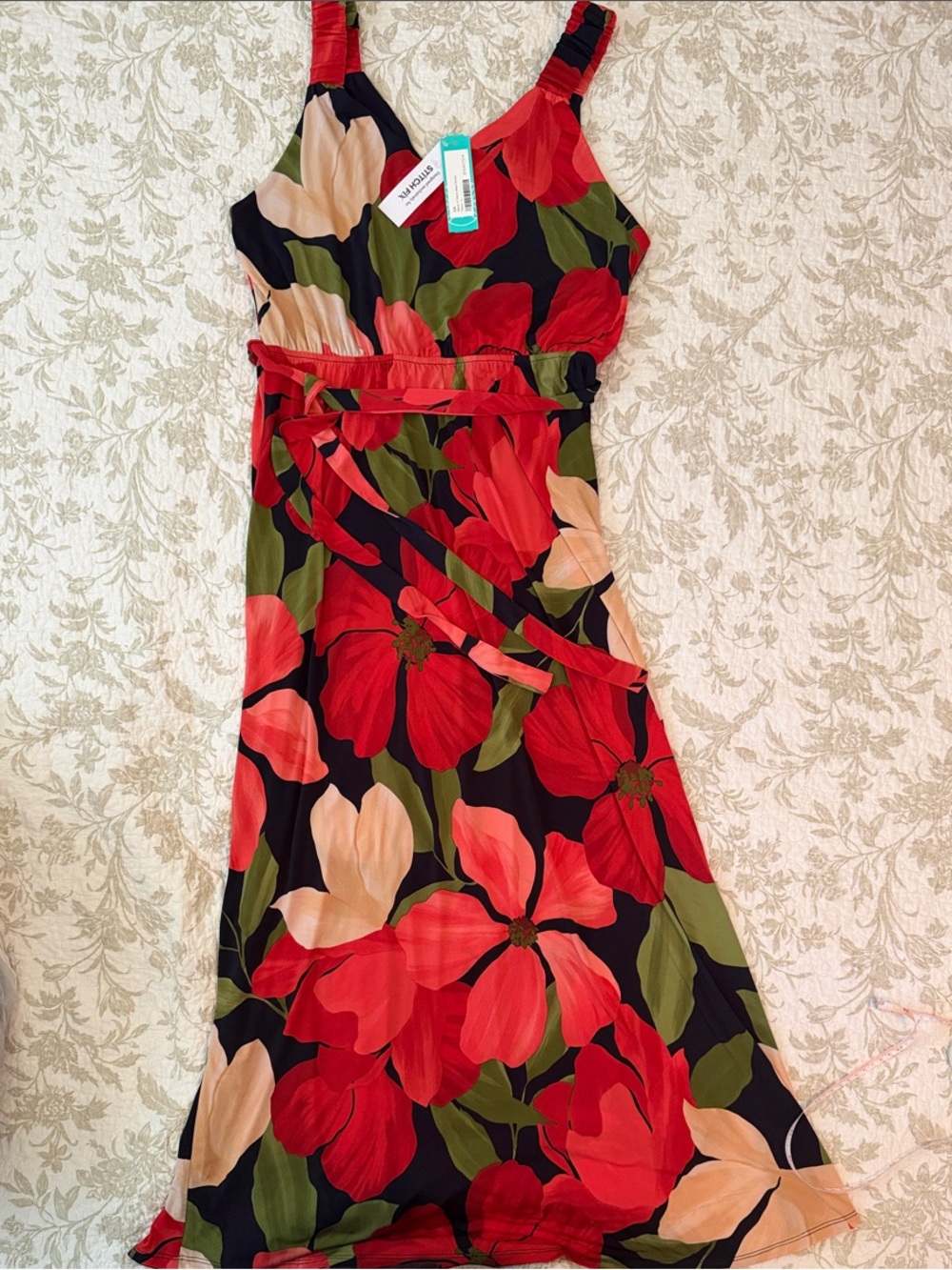 Tropical Red Floral Maxi Dress NWT Gilli brand from Stitch Fix size L